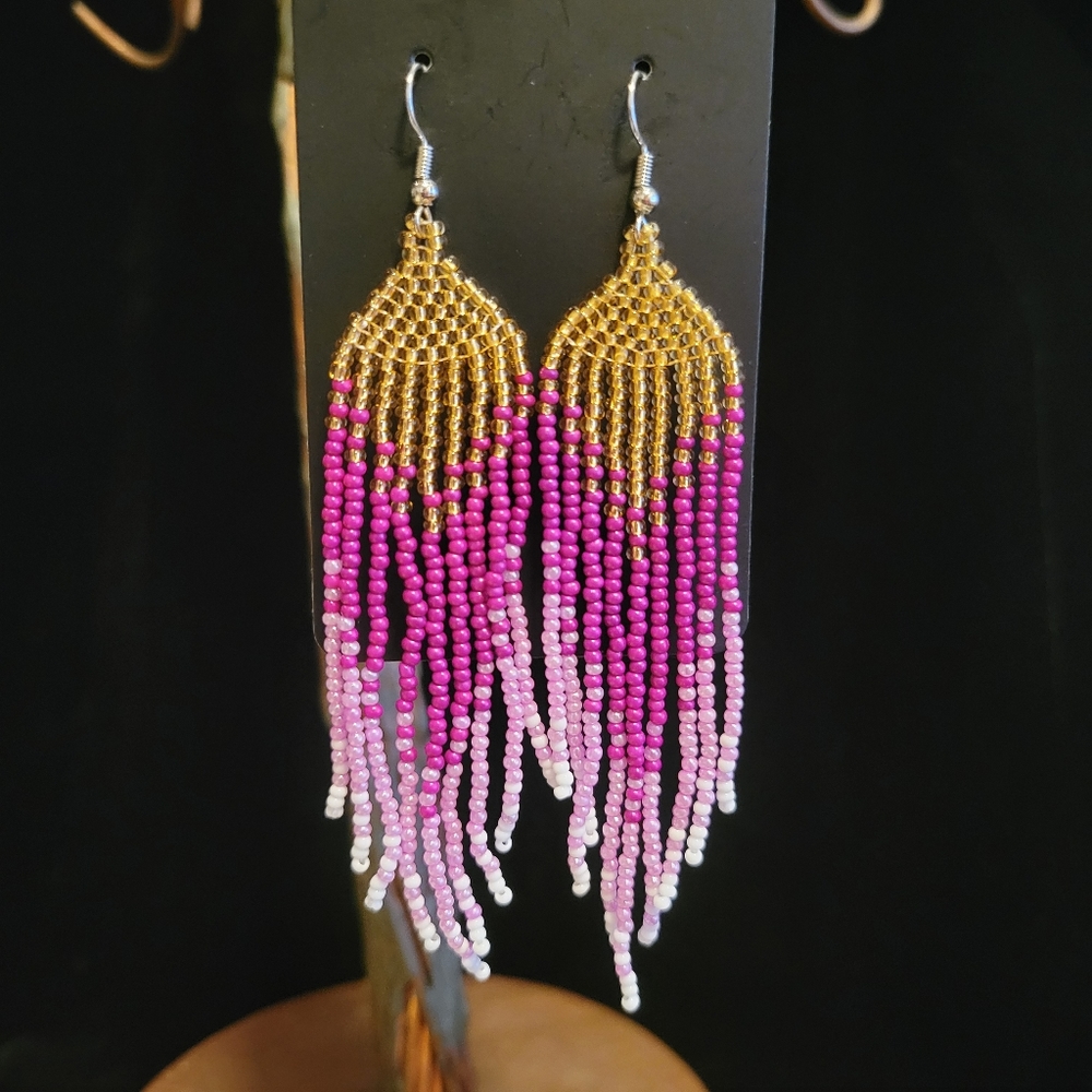 Bohemian Multicolor Beaded Earrings